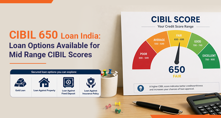 CIBIL 650 Loan India: Loan Options Available for Mid Range CIBIL Scores