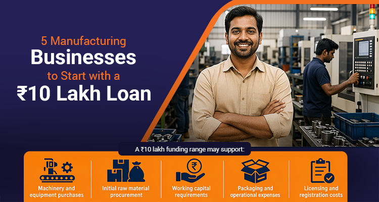 5 Manufacturing Businesses to Start with a ₹10 Lakh Loan